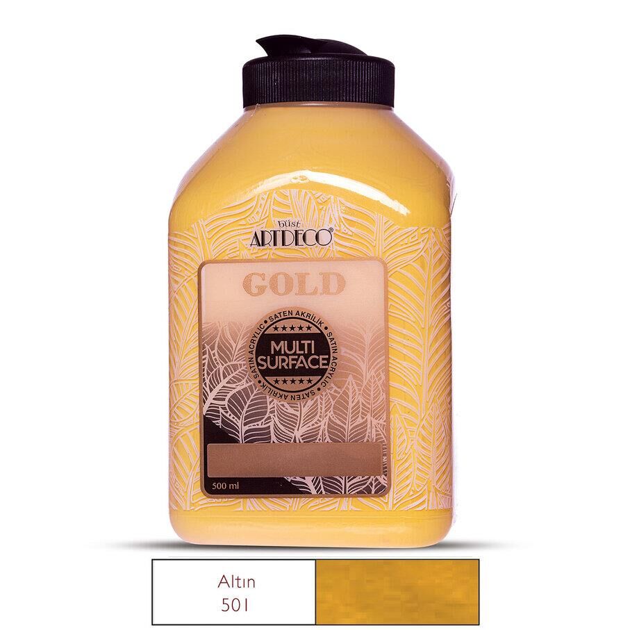 Artdeco Gold Multi Surface Akrilik Boya 500ml 501 Altın