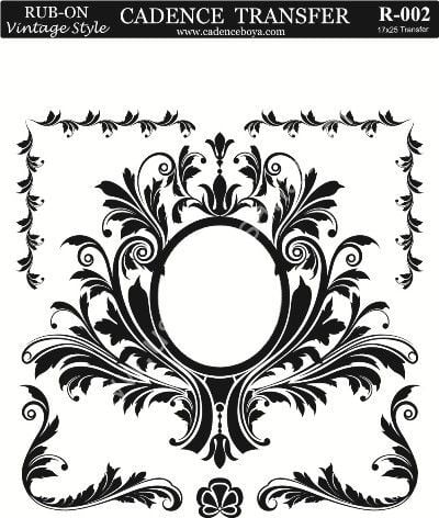 Cadence Rub-on Vintage Transfer 17*25 R-002