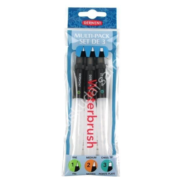 Derwent Waterbrushes Sulu Fırça Set 3'lü