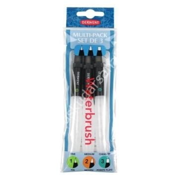 Derwent Waterbrushes Sulu Fırça Set 3'lü