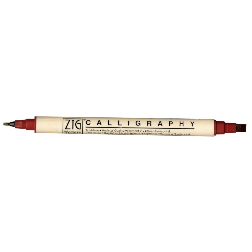 Zig Memory System MS-3400 Çift Uçlu Kaligrafi Kalemi 2 – 5 mm Antique Burgundy 203