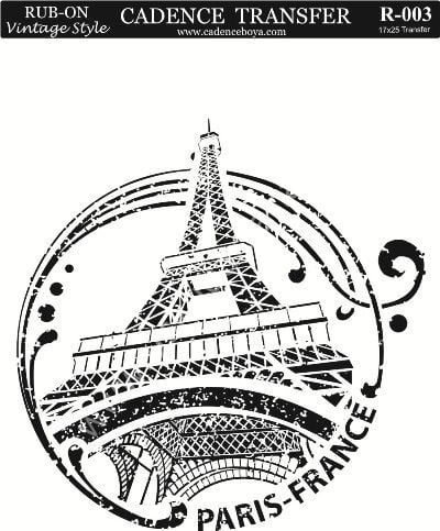 Cadence Rub-on Vintage Transfer 17*25 R-003