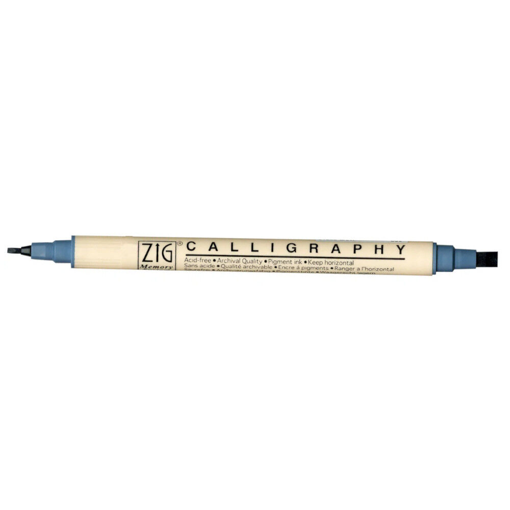 Zig Memory System MS-3400 Çift Uçlu Kaligrafi Kalemi 2 – 5 mm Steel Gray 092