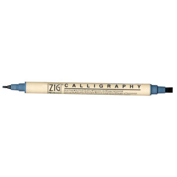 Zig Memory System MS-3400 Çift Uçlu Kaligrafi Kalemi 2 – 5 mm Steel Gray 092