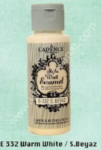 Cadence Style Matt Enamel Cam & Porselen Boyası 59 ml E 332 Warm White S.Beyaz