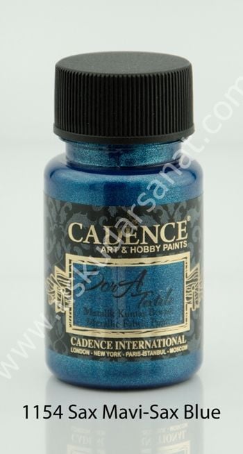 Cadence Dora Textile Metalik Kumaş Boyası 50ml 1154 Sax Mavi-Sax Blue
