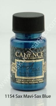 Cadence Dora Textile Metalik Kumaş Boyası 50ml 1154 Sax Mavi-Sax Blue