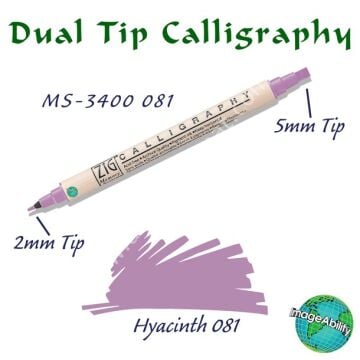 Zig Kaligrafi Kalemi Çift Uçlu 3400 081 LİLA