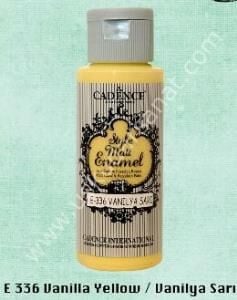 Cadence Style Matt Enamel Cam & Porselen Boyası 59 ml E 336 Vanilla Yellow Vanilya Sarı