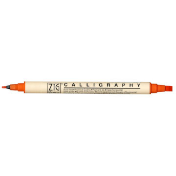 Zig Memory System MS-3400 Çift Uçlu Kaligrafi Kalemi 2 – 5 mm Pure Orange 070
