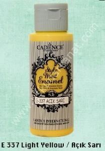Cadence Style Matt Enamel Cam & Porselen Boyası 59 ml E 337 Light Yellow Açık Sarı