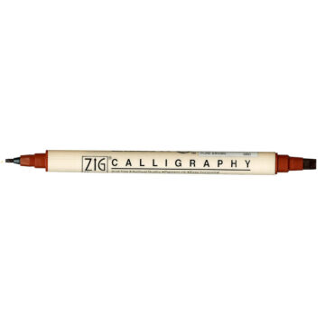 Zig Memory System MS-3400 Çift Uçlu Kaligrafi Kalemi 2 – 5 mm Pure Brown 060