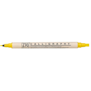 Zig Memory System MS-3400 Çift Uçlu Kaligrafi Kalemi 2 – 5 mm Pure Yellow 050