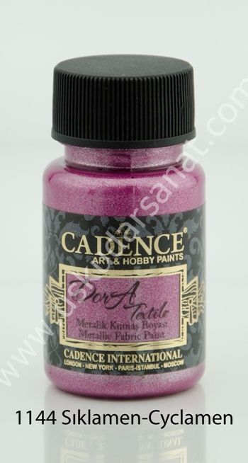 Cadence Dora Textile Metalik Kumaş Boyası 50ml 1144 Sıklamen-Cyclamen