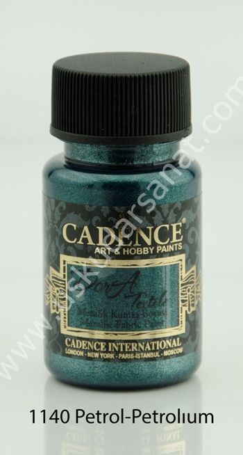 Cadence Dora Textile Metalik Kumaş Boyası 50ml 1140 Petrol-Petrolıum