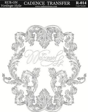 Cadence Rub-on Vintage Transfer 17*25 R-014