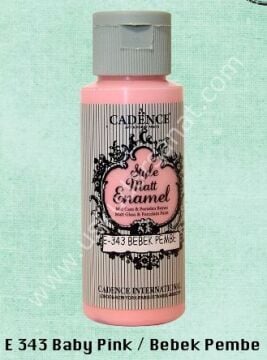 Cadence Style Matt Enamel Cam & Porselen Boyası 59 ml E 343 Baby Pink Bebek Pembe