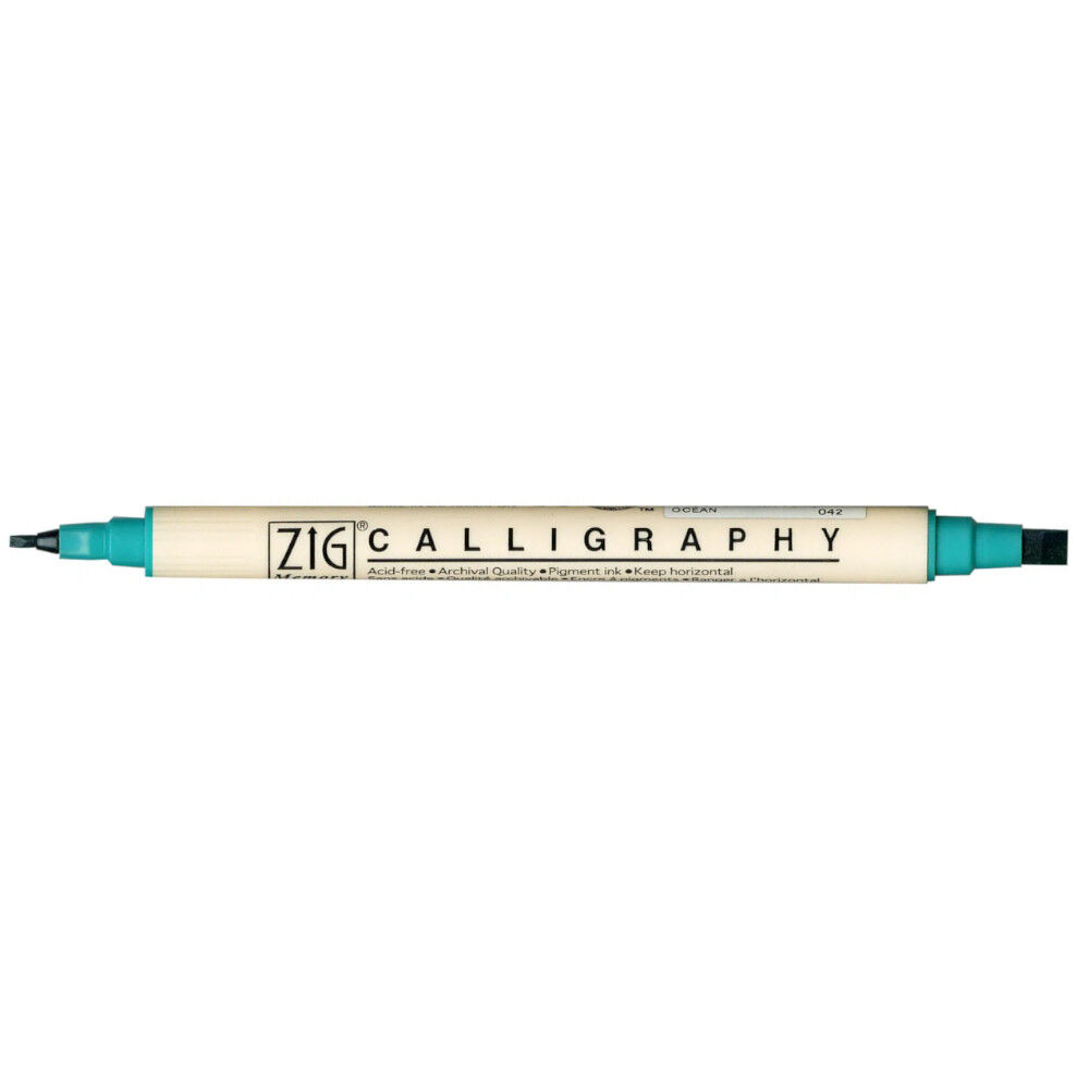 Zig Memory System MS-3400 Çift Uçlu Kaligrafi Kalemi 2 – 5 mm Ocean 042
