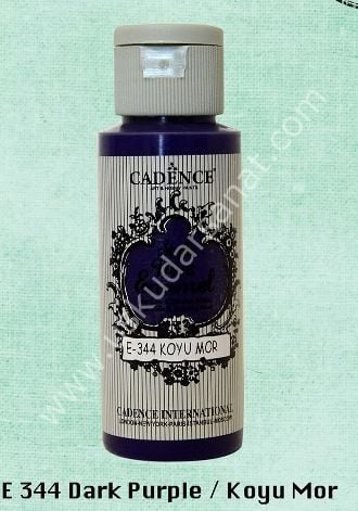Cadence Style Matt Enamel Cam & Porselen Boyası 59 ml E 344 Dark Purple Koyu Mor