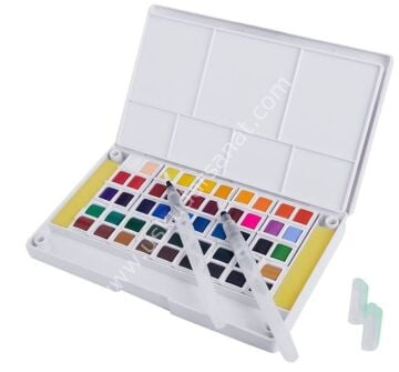 Superior Artist Sulu Boya 48 Renk (2 Adet Su Hazneli Fırça Hediyeli)