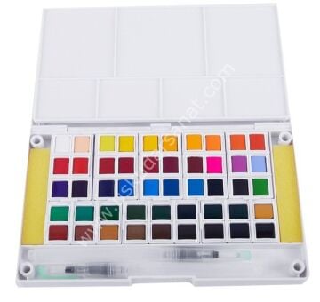 Superior Artist Sulu Boya 48 Renk (2 Adet Su Hazneli Fırça Hediyeli)