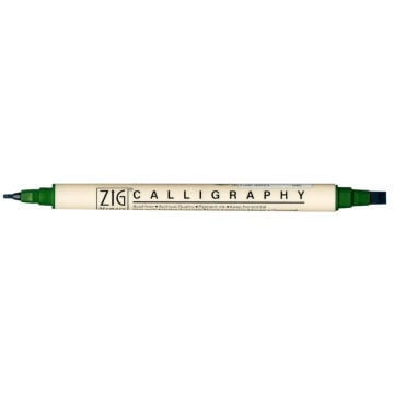 Zig Memory System MS-3400 Çift Uçlu Kaligrafi Kalemi 2 – 5 mm Pure Green 040