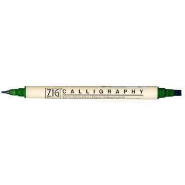 Zig Memory System MS-3400 Çift Uçlu Kaligrafi Kalemi 2 – 5 mm Pure Green 040