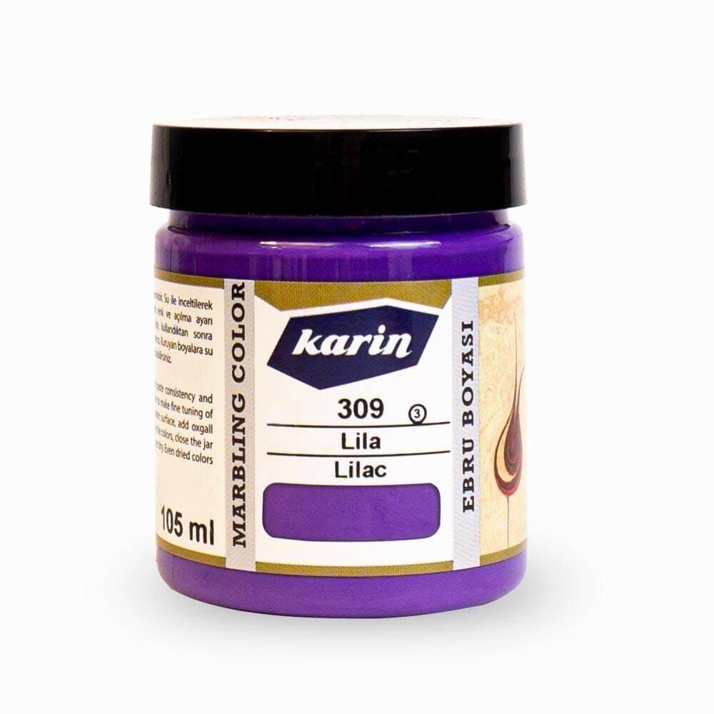 Karin Ezilmiş Geleneksel Ebru Boyası 105 ml 309 Lila