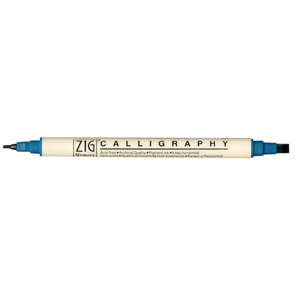 Zig Memory System MS-3400 Çift Uçlu Kaligrafi Kalemi 2 – 5 mm Teal 033