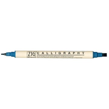 Zig Memory System MS-3400 Çift Uçlu Kaligrafi Kalemi 2 – 5 mm Teal 033