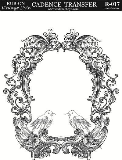 Cadence Rub-on Vintage Transfer 17*25 R-017