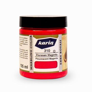 Karin Ezilmiş Geleneksel Ebru Boyası 105 ml 310 Florasan Magenta