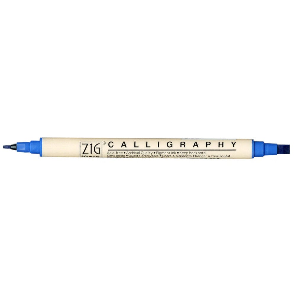 Zig Memory System MS-3400 Çift Uçlu Kaligrafi Kalemi 2 – 5 mm Blue Jay 032