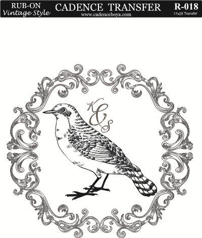 Cadence Rub-on Vintage Transfer 17*25 R-018