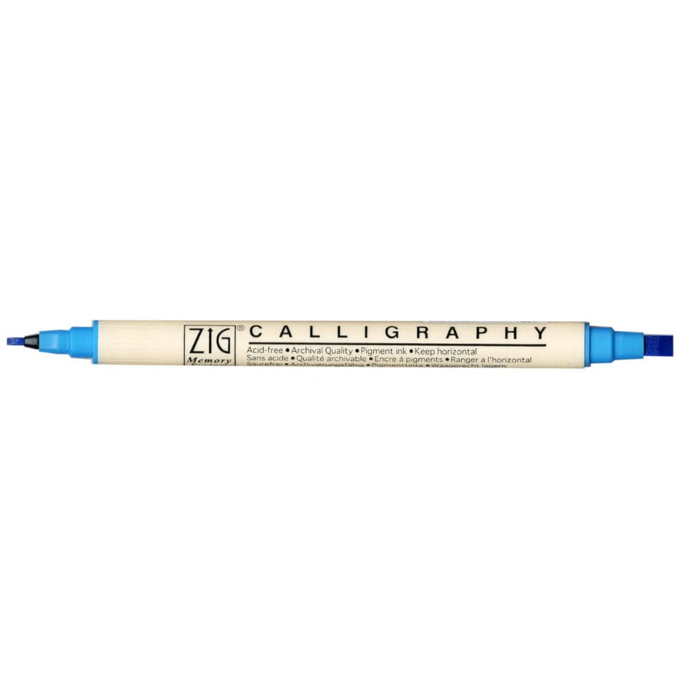 Zig Memory System MS-3400 Çift Uçlu Kaligrafi Kalemi 2 – 5 mm Baby Blue 031