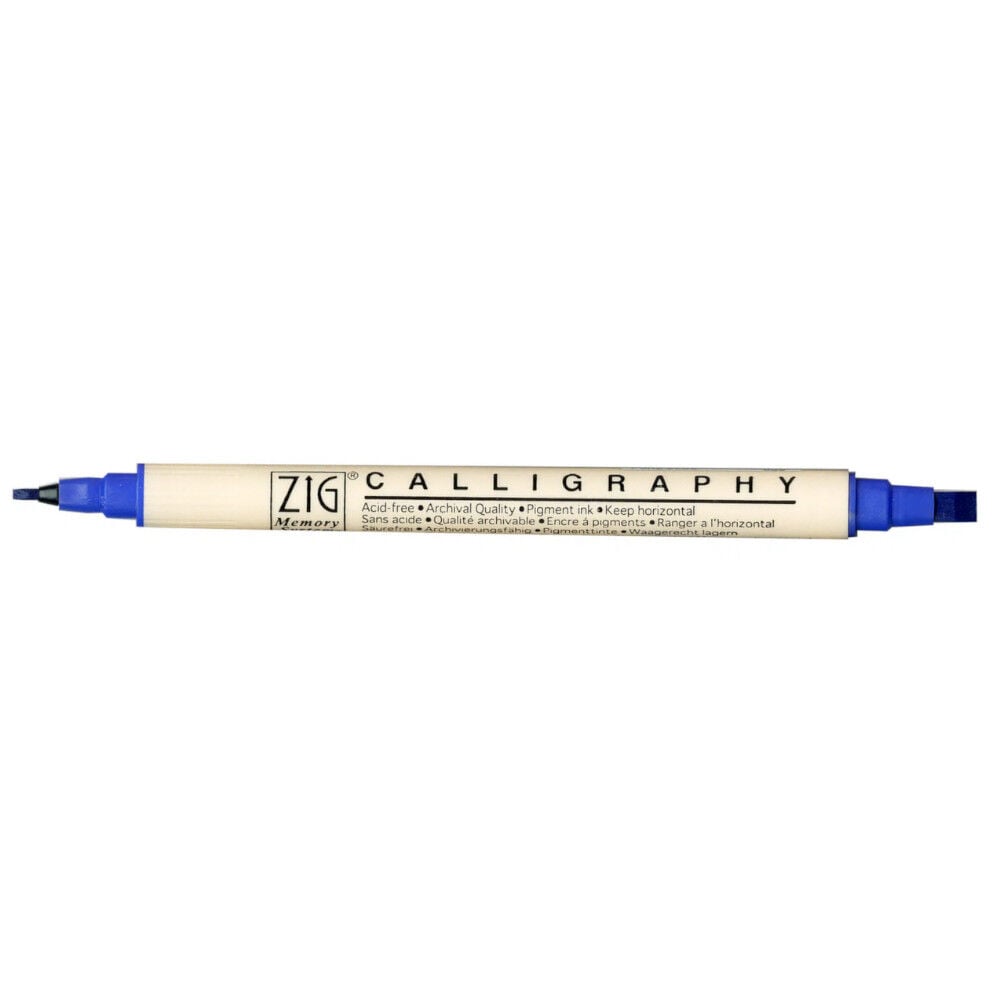 Zig Memory System MS-3400 Çift Uçlu Kaligrafi Kalemi 2 – 5 mm Pure Blue 030