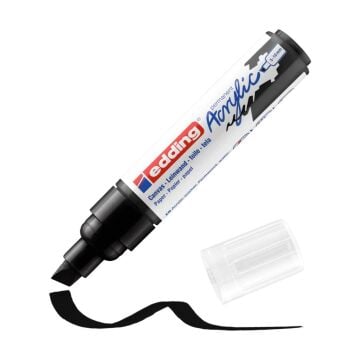 Edding 5000 Kalın Uçlu Akrilik Markör - Siyah - 5-10 Mm’Lik Kesik Uç