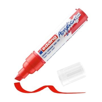 Edding 5000 Kalın Uçlu Akrilik Markör - Trafik Kırmızı - 5-10 Mm’Lik Kesik Uç