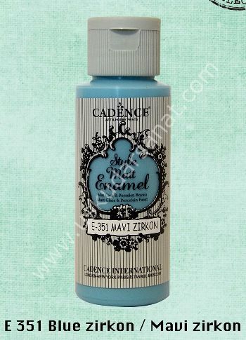 Cadence Style Matt Enamel Cam & Porselen Boyası 59 ml E 351 Blue zirkon Mavi zirkon