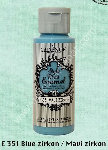 Cadence Style Matt Enamel Cam & Porselen Boyası 59 ml E 351 Blue zirkon Mavi zirkon