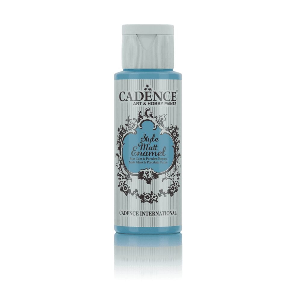 Cadence Style Matt Enamel Cam&Porselen Boyası 59 ml Mavi Zirkon E-351