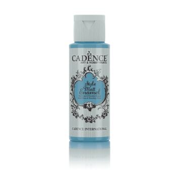 Cadence Style Matt Enamel Cam&Porselen Boyası 59 ml Mavi Zirkon E-351
