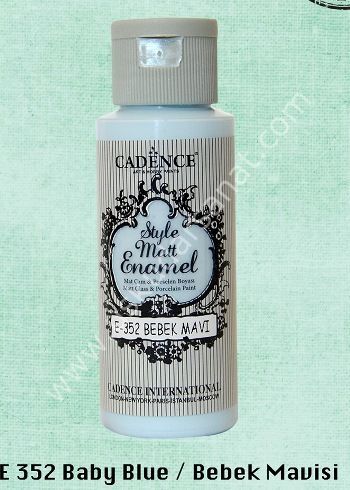 Cadence Style Matt Enamel Cam & Porselen Boyası 59 ml E 352 Baby Blue Bebek Mavisi