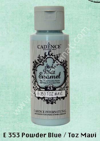 Cadence Style Matt Enamel Cam & Porselen Boyası 59 ml E 353 Powder Blue  Toz Mavi