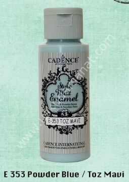 Cadence Style Matt Enamel Cam & Porselen Boyası 59 ml E 353 Powder Blue  Toz Mavi