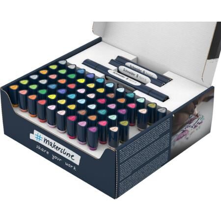 Schneider Paint-It 040 Twin Markör Set 72 Parça Brush ve Yuvarlak Uç