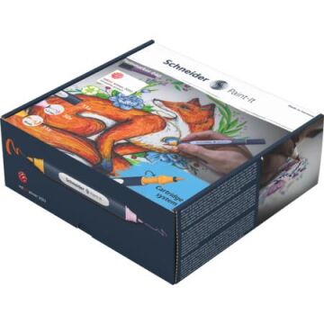 Schneider Paint-It 040 Twin Markör Set 72 Parça Brush ve Yuvarlak Uç