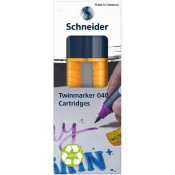 Schneider Paint-It 040 Twin Markör Kartuşu 2 li Turuncu
