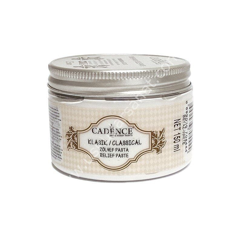 Cadence Klasik Rölyef Pasta 150ml Beyaz