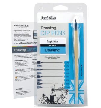 Joseph Gillott Drawing Dip Pens Set 8 Karışık Uç Ve Tarama Sapı